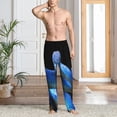thumbnail image 3 of Cauagu Blue Viper Snake Mens Pajama Pants Sleep & Lounge Pants,PJ Bottoms with Pockets-Large, 3 of 7