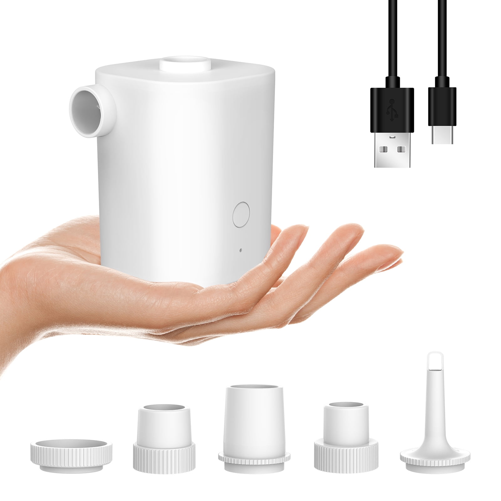 Electric Air Pump with 5 Nozzles USB Quick Air Pump with 2500mAh