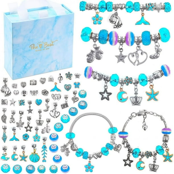 Regalos para Niñas de 5 a 12 Años, Joyería Artesanal para Niñas, Regalos para Niñas, Juguetes para Niñas, Kit de Pulsera con Dijes DIY, Juguetes para Niñas de 5, 6, 7, 8, 9, 10, 11, 12 Años