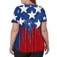 thumbnail image 4 of US 250th Anniversary Scrub Tops Women Patriotic Star Print Tops for Women Short Sleeve Nursing Uniforms 4th of July Medical Plus Size Scrub T Shirts, 4 of 5