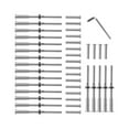 thumbnail image 1 of 20 Pairs Stainless Steel 316 Grade Cable Railing Threaded Stud Tensioner Receiver & Flat Head Stemball Terminal for 1/8 Cable, 1 of 7