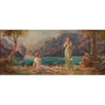 thumbnail image 3 of Hans Zatzka 18x10 Black Modern Framed Museum Art Print Titled - Women on the Lakeside, 3 of 5