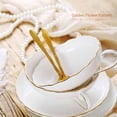 thumbnail image 2 of QualitChoice European Style Ceramic Drinking Equipment Afternoon Tea Cup Saucer Set Coffee Cups Desktop Shop Cafe Party Teacup, 2 of 6