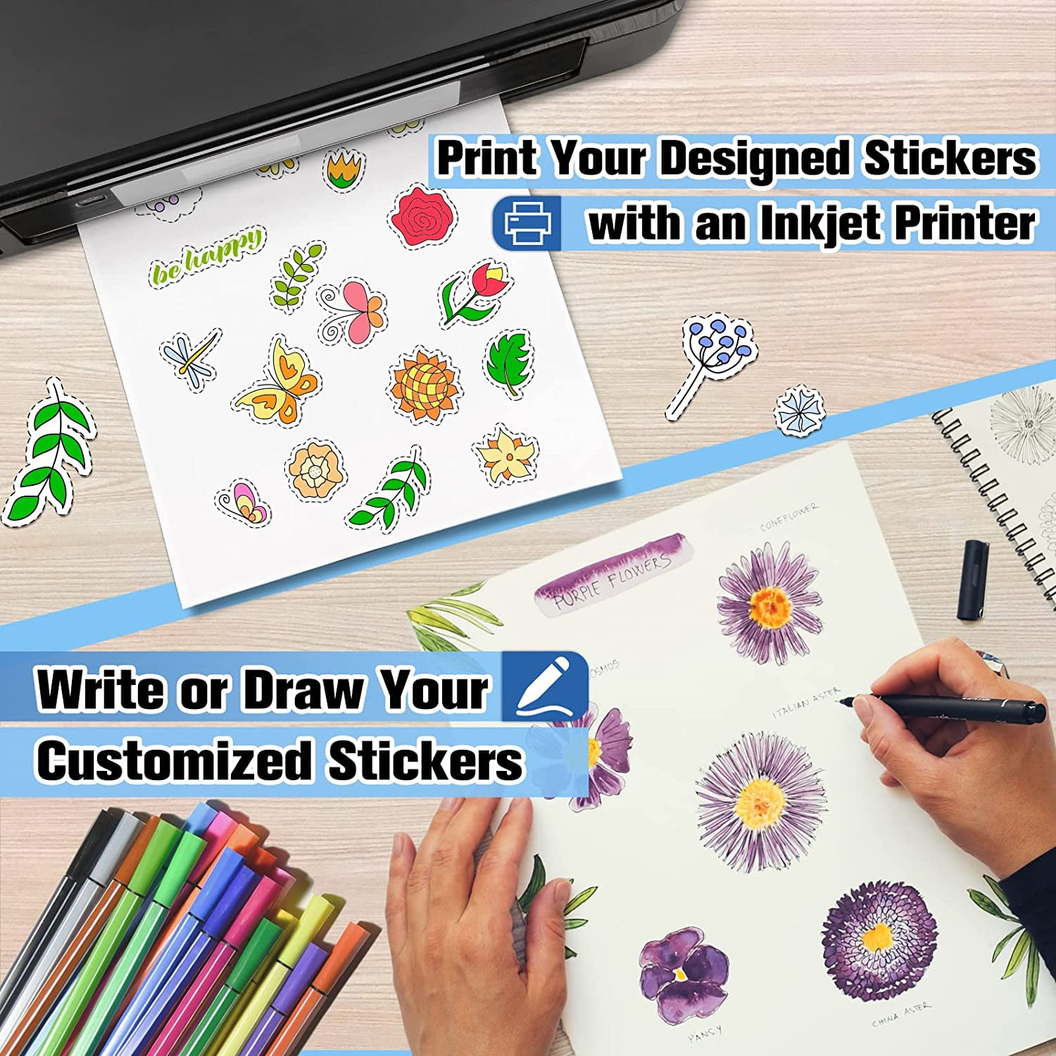 Print your artwork on US 21 label sheets