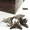 thumbnail image 1 of Bgsha 12X Case Box Corners Brackets Furniture Decor Triangle Carved Corner, 1 of 9