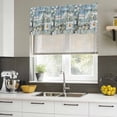thumbnail image 4 of Farmhouse Daisies Curtain Valances for Windows, Kitchen Valance Window Treatments Panel 2 Pack, Summer Spring Botanical Wooden Grain Rod Pocket Short Curtains for Bathroom Bedroom 60 x 18 Inch, 4 of 8