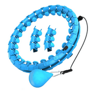 NuFit Smart Weighted Hula Fit Hoop for Adult Weight Loss, 2 in 1 Fitness Ring for Women Abdomen Workouts, 24 Detachable Knots with 360 Degree Auto-Spinning