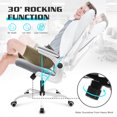 thumbnail image 6 of Wasait Ergonomic Office Chair Rocking Desk Chair with Lumbar Pillow Comfortable Mesh Desk Chair with Adjustable Armrests & Headrest High Back Ergonomic Chair Gray, 6 of 8