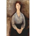 thumbnail image 3 of Modigliani, Amedeo 10x14 Black Modern Framed Museum Art Print Titled - Seated woman in grey shirt, 3 of 5
