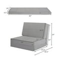 thumbnail image 3 of Topcobe Convertible Lounger Folding Sofa Sleeper Bed, Double Sofa Bed for Living Room, Simple Stylish Design, Gray, 3 of 7