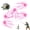 Pink, variant on Soft Dice Fishing Lures with Lifelike Tentacles, 5pcs Slow Sinking Finesse Bait for Bass Fishing, Versatile Drop Shot and Weightless Rig Soft Plastic Baits for Fresh and Saltwater