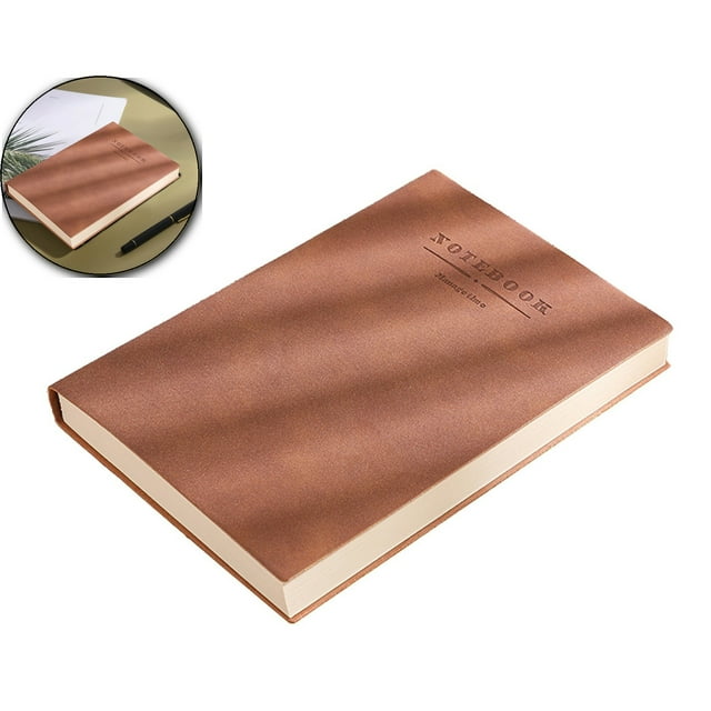 Dvruxg A5 Leather Hardcover Notebook, Thread-Bound Journal Diary, Thick Paper Writing Pad for Office & Business Use