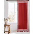 thumbnail image 3 of Sheer Curtains 108 Inches Long, Dark Red Greek Key Semi Sheer Curtains Light Filtering Window Treatment, Geometric Greece Ancient Farmhouse Geo Privacy Voile Drapes for Living Room 52x108 Inch, 3 of 7