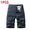 Navy Blue, variant on Men's Cargo Shorts, 100% Cotton Multi-Pocket Casual Work Shorts with Zipper Pockets