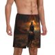 thumbnail image 2 of Fotbe Western Rainy Desert Cowboy Pantalones Cortos de Pijama para Hombre, Ropa de Dormir, Pantalones de Pijama Cortos para Hombre-Medium, 2 of 6