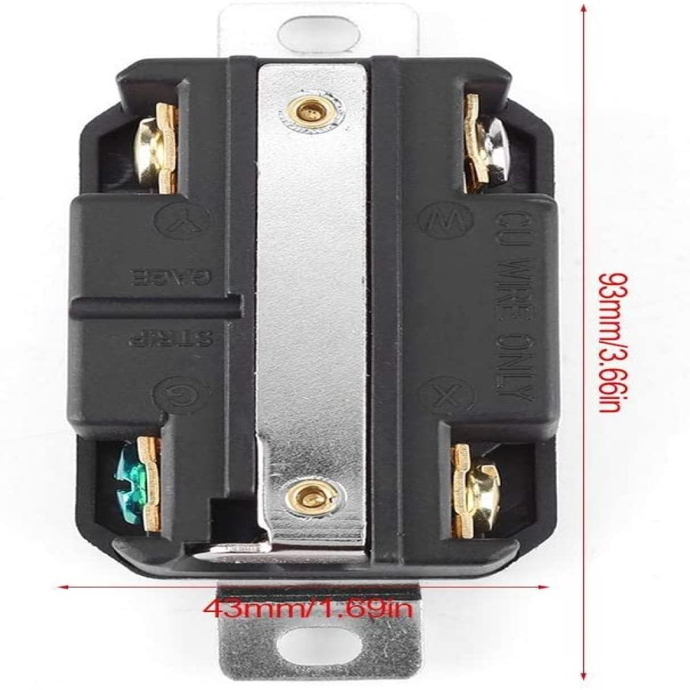 Industrial Twist Lock Receptacle 20 Amp 125/250 Volt 3-Pole/3-Wire Non-Grounding 