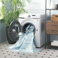 thumbnail image 4 of SAFAVIEH Malibu Benedict Distressed Polyester Machine Washable Area Rug, Grey/Aqua, 4' x 6', 4 of 13