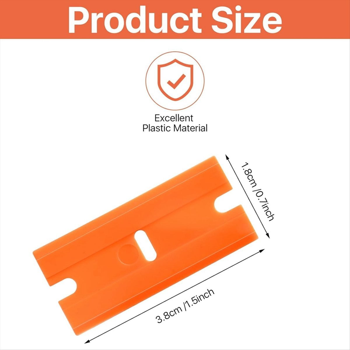 500 Pcs Plastic Razors Blades, Double Edged Blades, Plastic Knife Blades Replacement Suit for Cleaning Glass