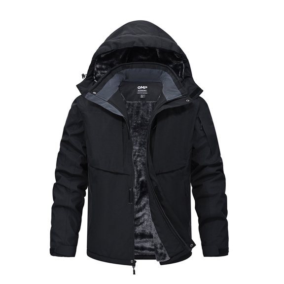 Lavenicole Winter Jackets for Men with Hoode Ski Snow Snowboarding Waterproof Fleece Liner Coats Windproof Raincoat 6 Pockets