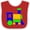 Red and White, variant on Inktastic Cute Colorful Train Boys or Girls Baby Bib