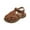 Brown, variant on IROINNID Toddler Girls Boys Summer Roman Sandals Beach Shoes Soft Sole Buckle Sandals, Size 12M-6Y