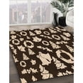 thumbnail image 2 of Ahgly Company Indoor Round Patterned Light Copper Gold Area Rugs, 5' Round, 2 of 6