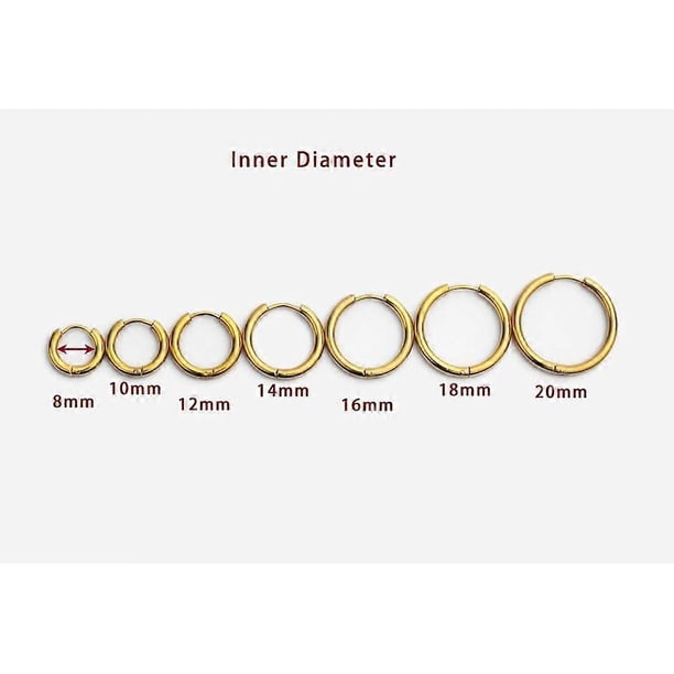 316L Surgical Stainless Steel Huggie Hoop Earrings 10mm Cartilage Helix Lobes Daith Conch Rook Septum Rings Ear Piercing Jewelry