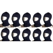 HG Swiss Alps Ski Mask 10 Pack Wholesale Bundle- Black 1 Hole