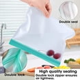 thumbnail image 4 of Reusable Freezer Bag, Reusable Ziplock Bags Prevent Leaks - For Fruits, Meat, Milk, Vegetables and Travel Family Organization Bag (7 Pieces), 4 of 6
