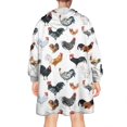 thumbnail image 2 of Wearable Oversized Blanket,White Chicken Breed Pattern Wearable Blanket Hoodie for Adults,Cozy Hooded Blankets with Super Pockets,Super Warm Fuzzy Pullover for Women & Men, 2 of 6