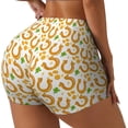 thumbnail image 1 of Balery Happy St. Patrick's Day Pantalones cortos de entrenamiento estampados para mujer, sin costuras, ajustados, para gimnasio, yoga, correr, deportes, ejercicio activo, fitness.-Medium, 1 of 8