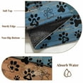 thumbnail image 5 of Navy Brown Wood Grain Area Rugs 3x5 ft Dog Paw Pattern Vintage Farmhouse Washable Rug Non Slip Indoor Carpet Absorbent Floor Mat for Living Room Bedroom Dining Room, 5 of 9