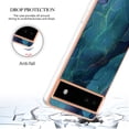 thumbnail image 5 of Designed for Google Pixel 6a Marble Case, Ultra Thin Girls Women Plating Marble Designed Flexible Soft TPU IMD Marble Protective Case Cover for Google Pixel 6a - Green, 5 of 6