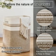 thumbnail image 3 of CHERISHGARD Cotton Laundry Basket 16x13x22 Woven Rope Laundry Hamper Large & Height Storage Laundry Basket, 3 of 9
