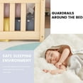 thumbnail image 4 of Queen Floor Bed for Kids, Solid Wood Montessori Bed Frame Fence & Door, Toddler Full Size Bed with Wood Slats, No Box Spring Needed (Queen,Natural), 4 of 9