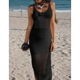 thumbnail image 3 of Women's Swimsuit Cover Up Sleeveless Spaghetti Strap Bathing Suit Cover Up Casual Loose Wrap Beach Wear Summer Dress Alsol Lamesa, 3 of 6