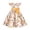 A73 White, variant on Glisme Toddler Girls Dress Floral Print Flutter Sleeve Crew Neck With Bowknot Back To School Daily Wear Girls Dresses Size 2-3 Years