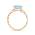 thumbnail image 2 of ANGARA Natural Claw-Set Cushion 1.95 ct Aquamarine Solitaire Engagement Ring in 14K Rose Gold for Women (Size-8mm) | March Birthstone, Anniversary, Jewelry Gift for Women | Natural Aquamarine Ring, 2 of 8