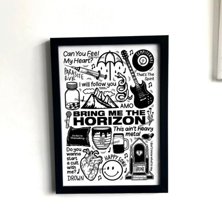 POSTER Bring Me The Horizon | Print | Poster | Wall Art | Bedroom Decor | Artwork | Music Gifts | Gifts For Her | Gifts For Him | Lyric Print-UNFRAMED