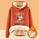 thumbnail image 2 of WILLBEST Sudadera con Capucha para Mujer, Otoño/Invierno, con Estampado Navideño de Letras, Gruesa y Cálida X-Grande, 2 of 3