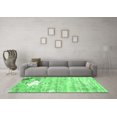 thumbnail image 3 of Ahgly Company Indoor Square Oriental Emerald Green Industrial Area Rugs, 6' Square, 3 of 4