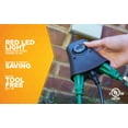 thumbnail image 6 of Woods 59746WD 24-Hour Automatic Photocell Remote Control Timer, 3 Grounded Outlets Ideal for Automating Holiday Decorations, Christmas Outdoor Lighting, Weatherproof, Adjustable to 80 ft, 125-volt, 6 of 9