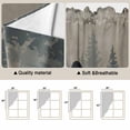 thumbnail image 5 of Misty Forest Swag Curtains for Kitchen/Bedroom/Living Room, Pine Trees Gray Foggy Vintage Rustic Scalloped Curtains 63 Inch Long, Rod Pocket Window Swag Topper Curtains Valances 2 Panels Set 36"x63", 5 of 8