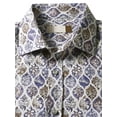 thumbnail image 4 of Ma Croix Men's Long Sleeve Paisley Printed Slim Fit Dress Shirt, 4 of 8