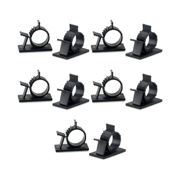 Toystoory Clip de Cable autoadhesivo de 10 piezas, ajustable, para auriculares, línea de datos, gestión de cables, amarre, Kit de abrazadera de Cable Almacenamiento y organización del hogar tipo 3 Toystoory HA064471-03B