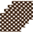 thumbnail image 2 of SKYSONIC Brown Plaid Washcloths Set of 6, Highly Absorbent Soft Cotton Fingertip Towels for Bathroom, Kitchen, Gym, Spa, Home Decor 12 x 12 Inch, 2 of 7