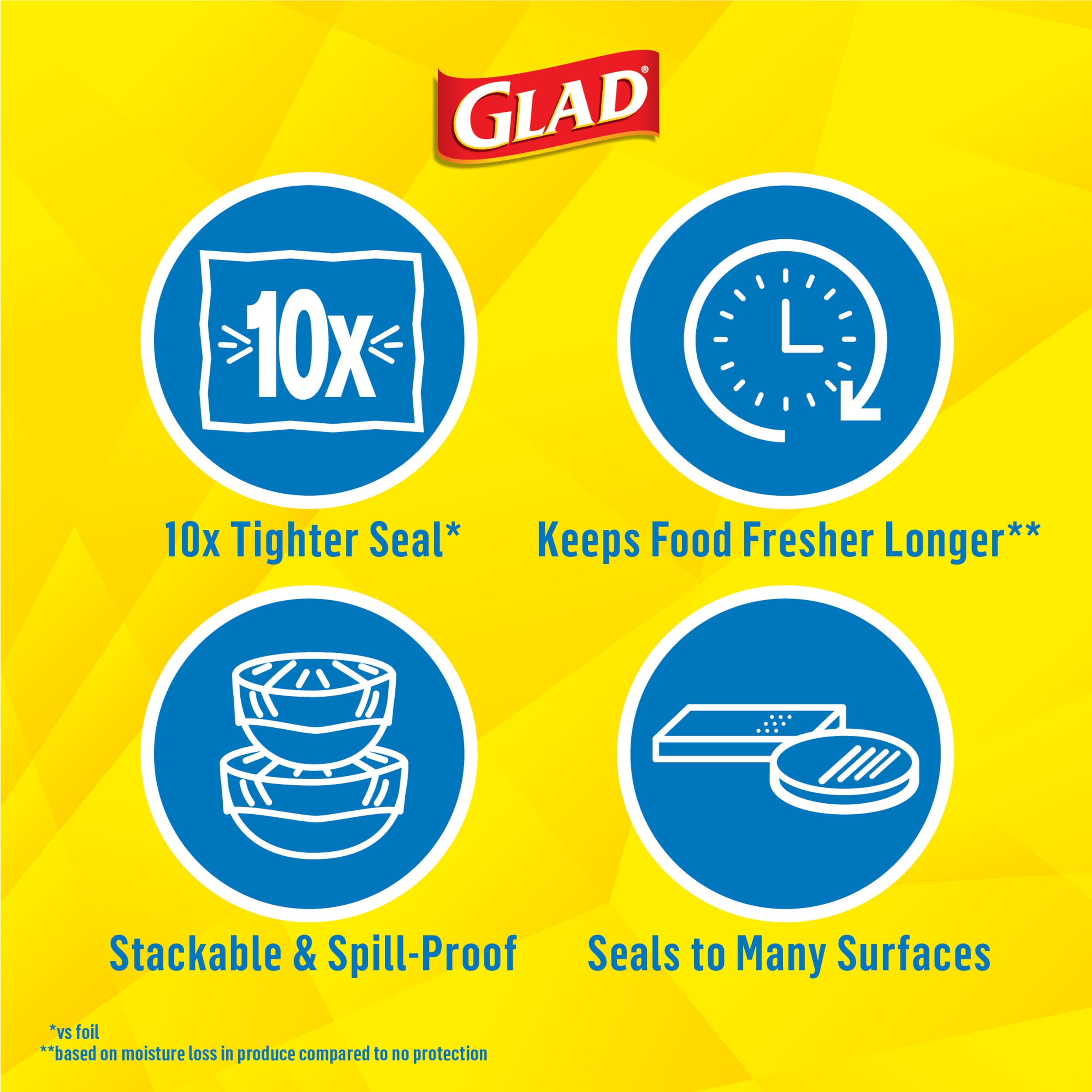 Glad Press 'n Seal Sealable Plastic Wrap - 70 sq ft roll