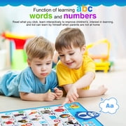 Beefunni Learning Toys for Toddlers 1 2 3+Years, Electronic Interactive Alphabet Wall Chart, Talking ABC Learning Poster with Music Birthday Gifts for 2-6 Years Old Boys and Girls.