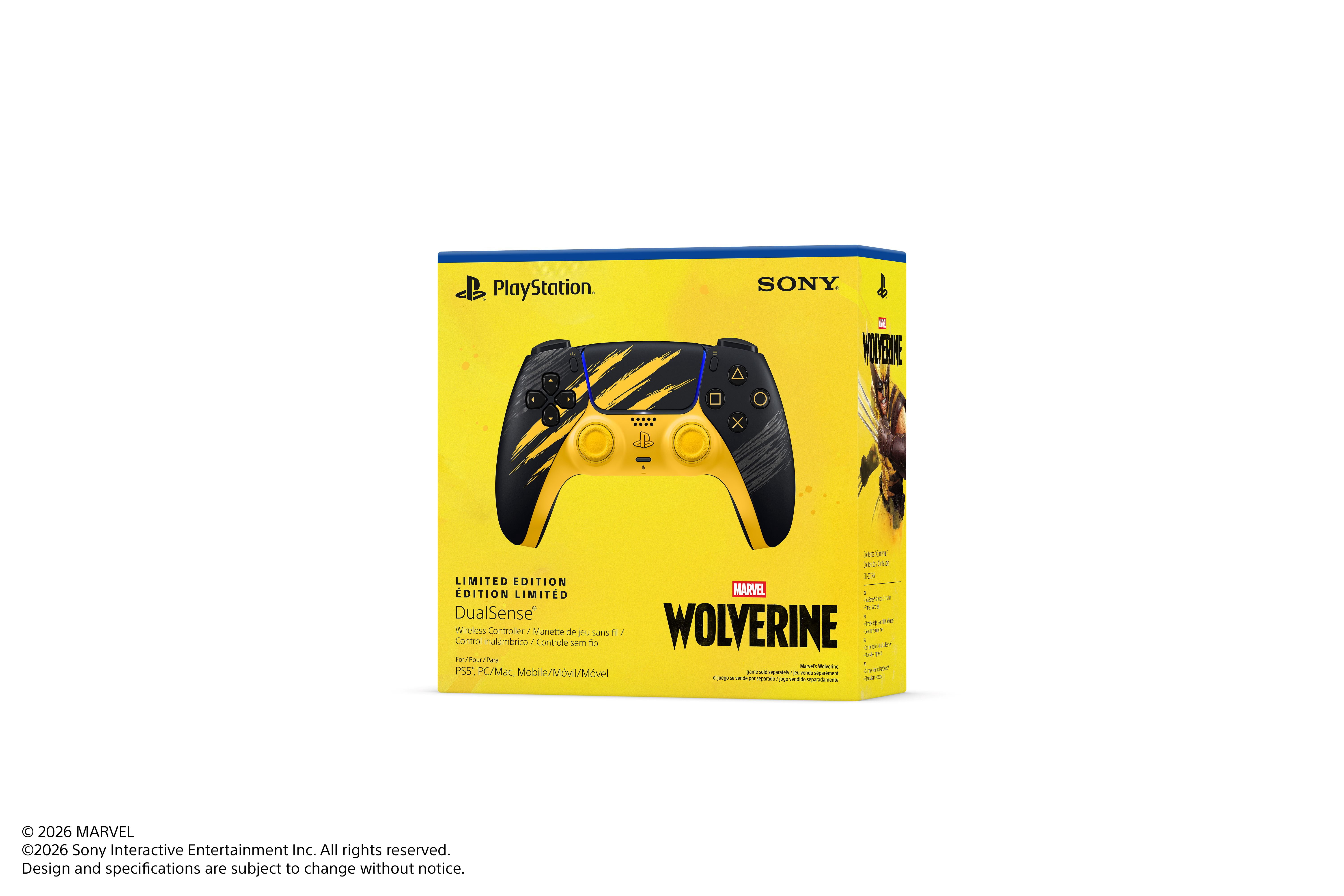 DualSense® Wireless Controller – Marvel’s Wolverine Battle Yellow Limited Edition