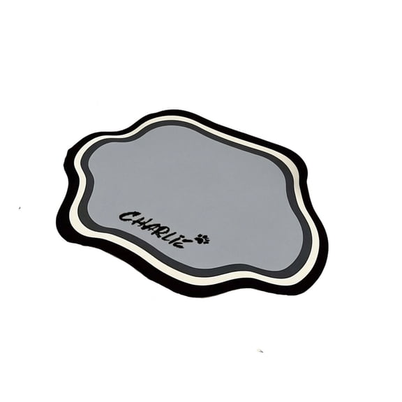 Lunxisen 1 Pcs Pet Feeding Mat for Floors Waterproof Dog Mat for Food and Water Absorbent Quick Dry Non Slip mat for Cat Bowls